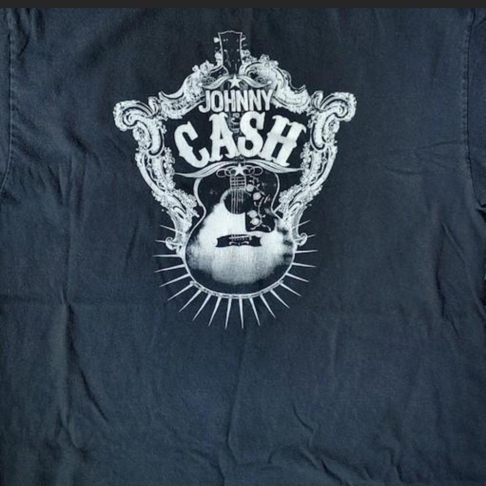 Vtg 2006 Johnny Cash Graphic T-Shirt Tennessee River Black Size M Man in Black - Picture 6 of 7